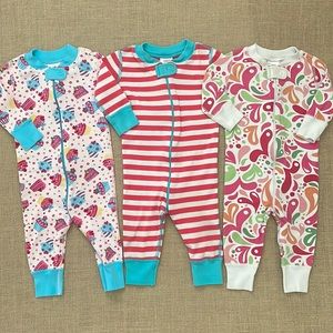 Hanna Andersson organic zip pajama bundle: stripes